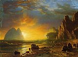 Sunset on the Coast by Albert Bierstadt
